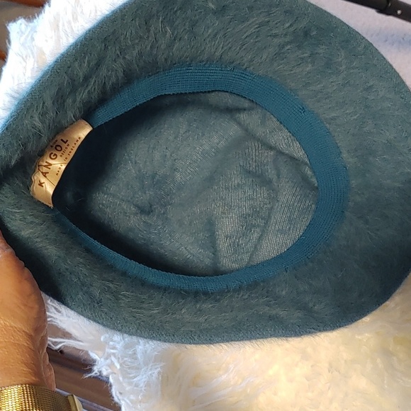 Women's Vintage Blue Angora Kangol Bucket Hat - Picture 8 of 12